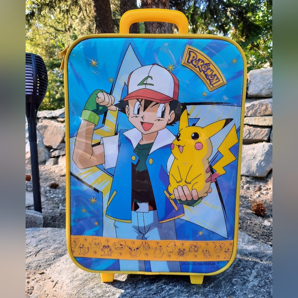 Super rare Pokemon Pikachu Luggage Roller Bag